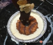 mini cheese cake with chocolate bark