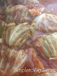passover stuffed cabbage after cooking