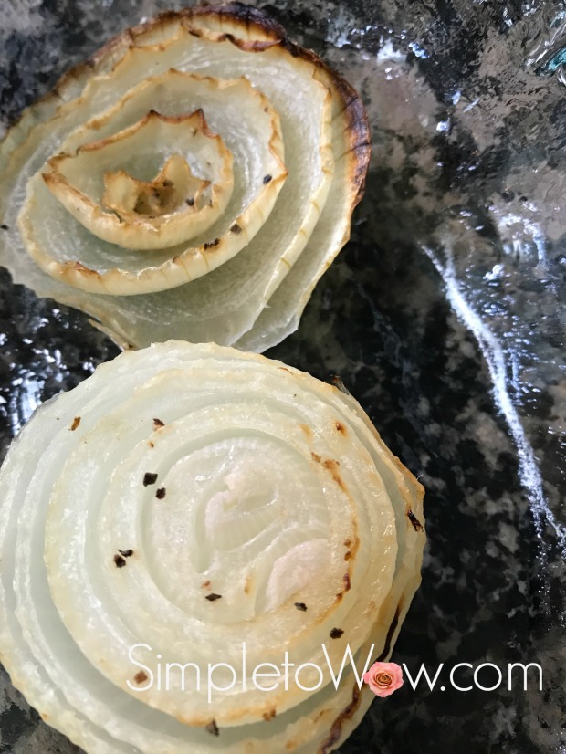 roasted onions on plate
