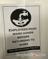 sara handwashing bathroom sign